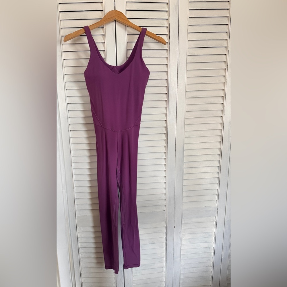 Lululemon Align bodysuit in magenta purple Nulu fabric